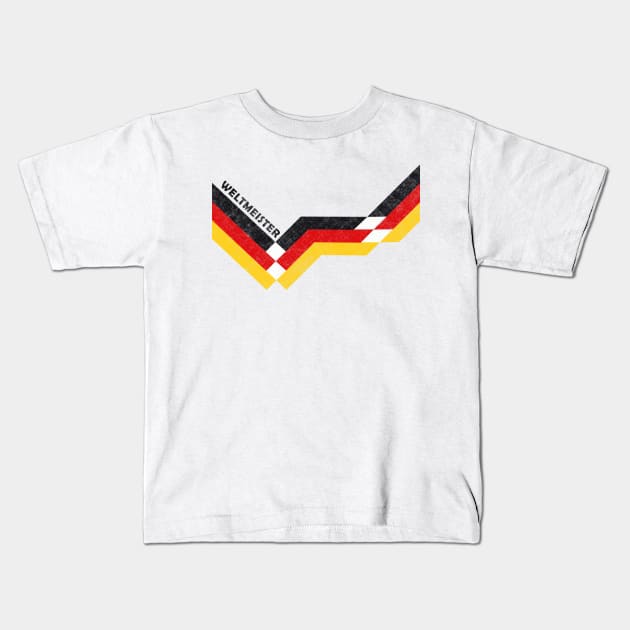 RETRO MEISTER - WELT MEISTER Kids T-Shirt by ShamSahid